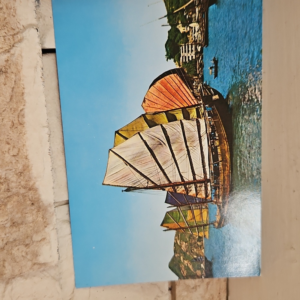 Fishing Junk at Aberdeen, Hong Kong, Late 1970's